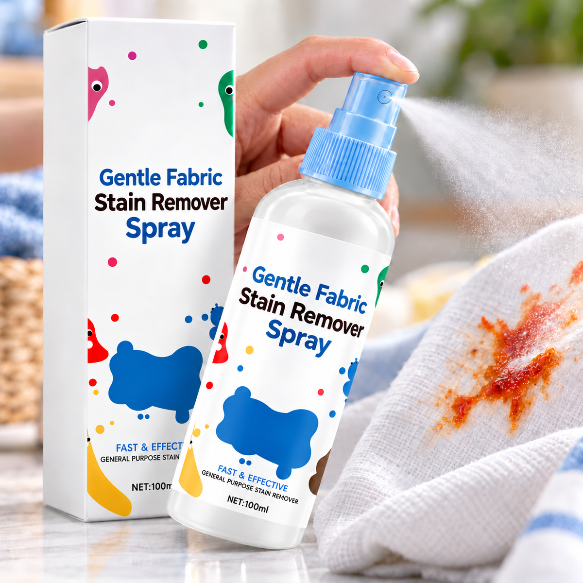 Gentle Fabric Stain Remover Spray